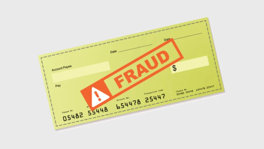 Check fraud warning